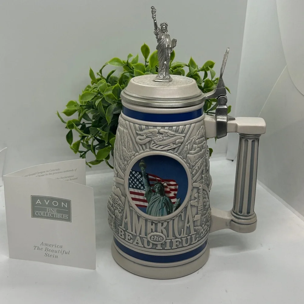 Vintage Avon 2002 America The Beautiful Beer Stein Avon Fine Collectibles #35446